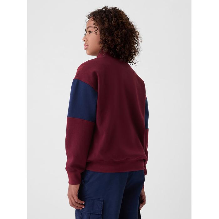 Gap Logo Yarım Fermuarlı Pullover Sweatshirt цвет: Красный