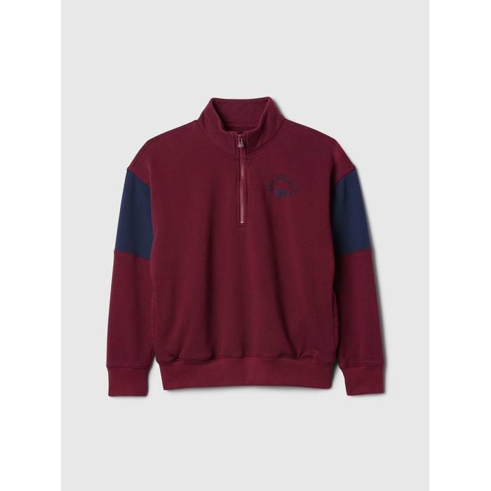 Gap Logo Yarım Fermuarlı Pullover Sweatshirt цвет: Красный