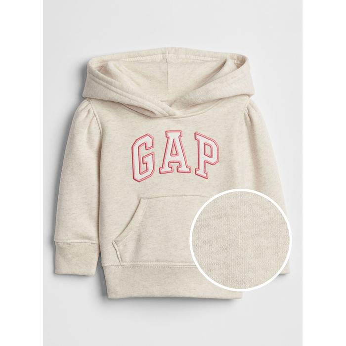 Флисовая толстовка с капюшоном с логотипом Gap цвет: Бежевый