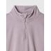 Vintage Soft Yarım Fermuarlı Crop Pullover Sweatshirt цвет: Фиолетовый