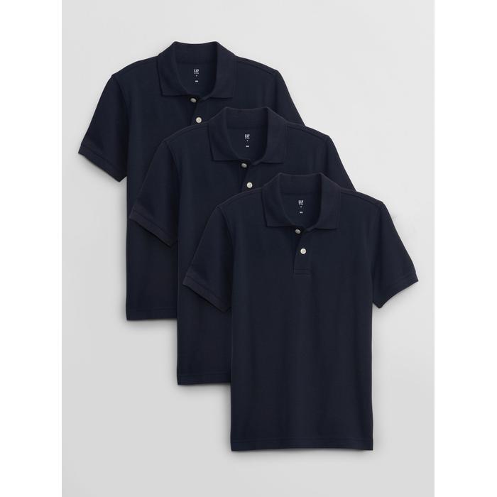 Polo Yaka 3'lü T-Shirt Set цвет: Синий