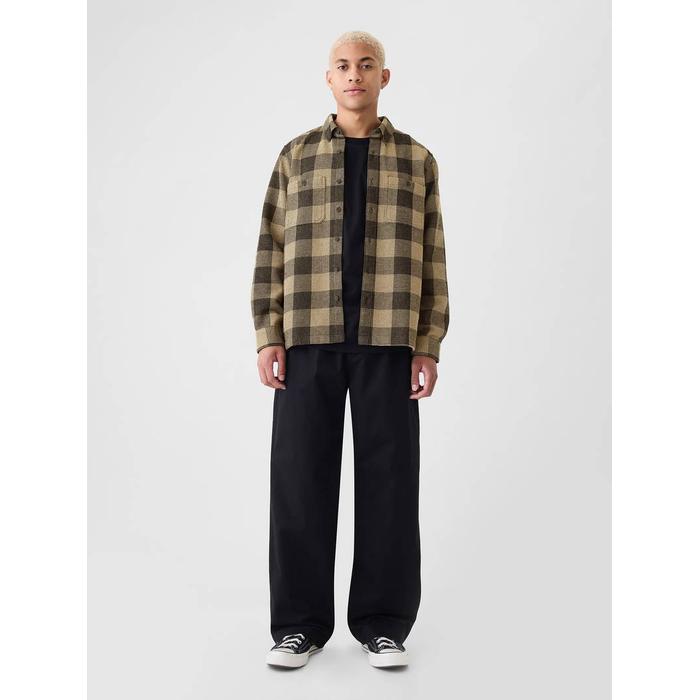Waffle Örgü Flannel Gömlek цвет: Коричневый