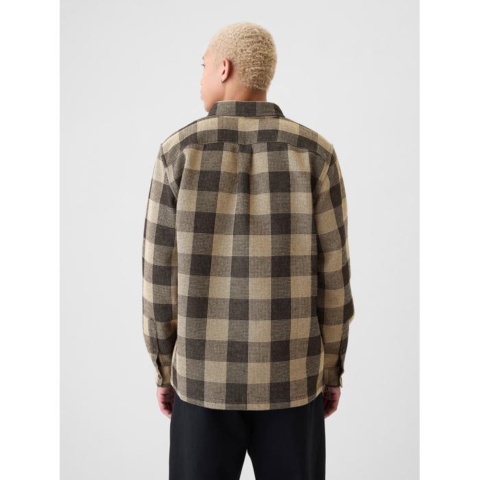 Waffle Örgü Flannel Gömlek цвет: Коричневый