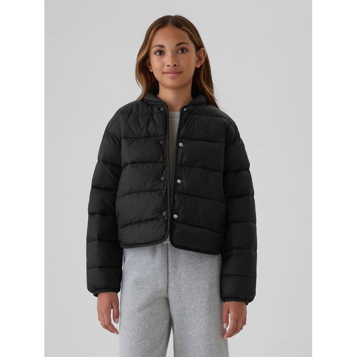 Легкий PrimaLoft® P.U.R.E.™ Пуховая надувная куртка-бомбер цвет: Чёрный