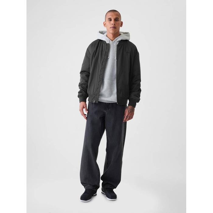 Gap Logo Relaxed Bomber Ceket цвет: Чёрный
