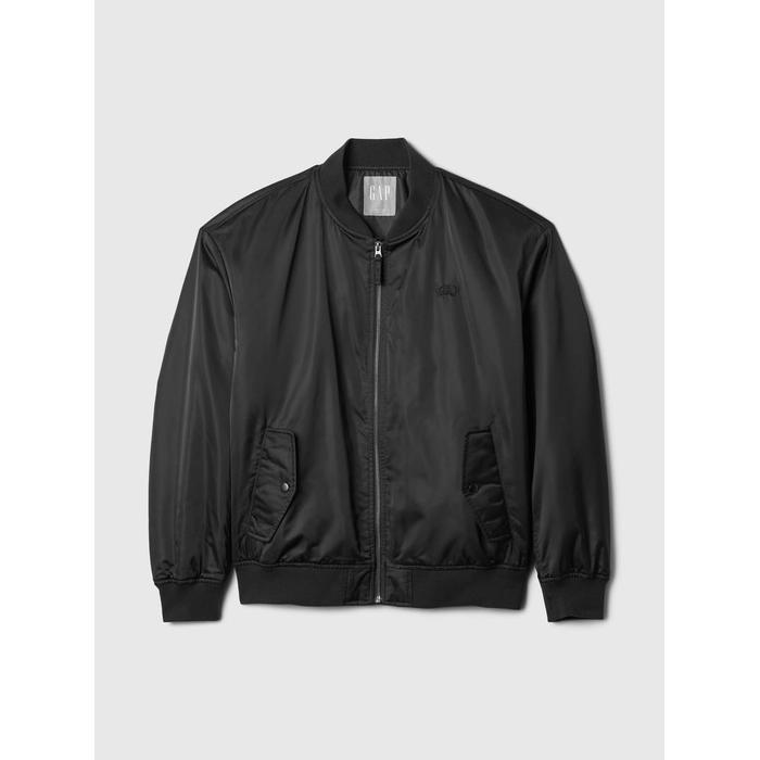 Gap Logo Relaxed Bomber Ceket цвет: Чёрный