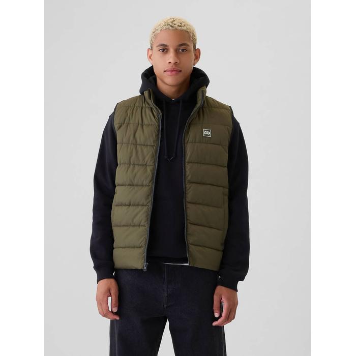 Gap Logo ColdControl Puffer Şişme Yelek цвет: Хаки