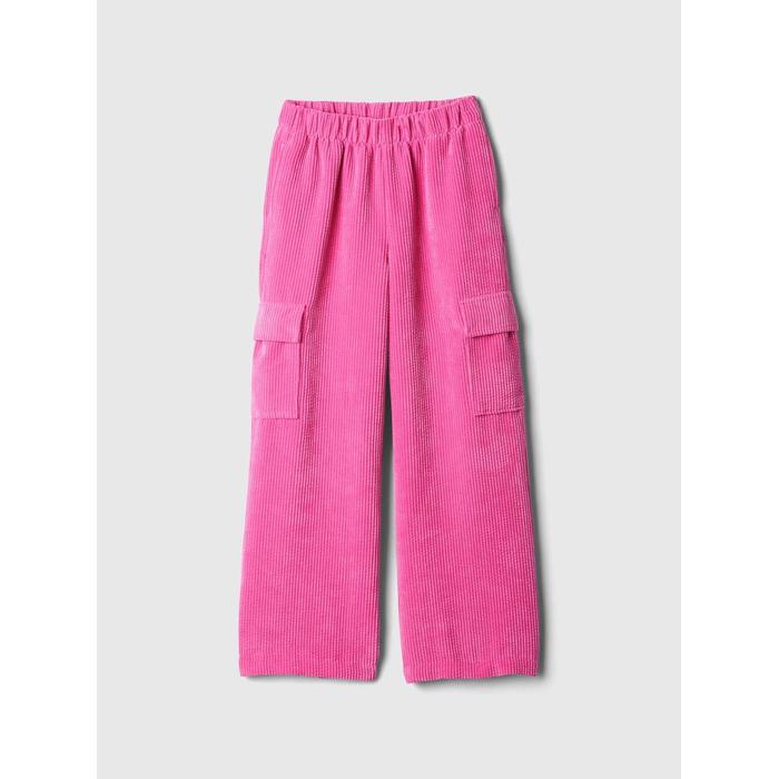 Wide-Leg Kadife Pull-On Kargo Pantolon цвет: Розовый
