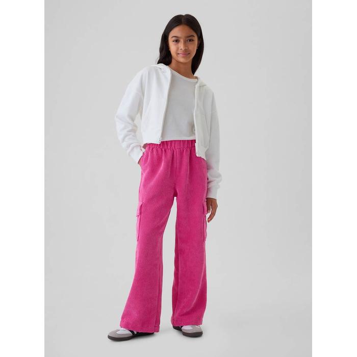 Wide-Leg Kadife Pull-On Kargo Pantolon цвет: Розовый