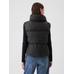 Gap Logo Geri Dönüştürülmüş Crop Puffer Şişme Yelek цвет: Чёрный