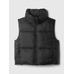 Gap Logo Geri Dönüştürülmüş Crop Puffer Şişme Yelek цвет: Чёрный