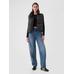 Gap Logo Geri Dönüştürülmüş Crop Puffer Şişme Yelek цвет: Чёрный
