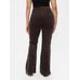 High Rise Kadife '70s Flare Jean Pantolon цвет: Коричневый