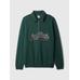 Gap Logo Vintage Soft Fermuarlı Pullover Sweatshirt цвет: Зелёный
