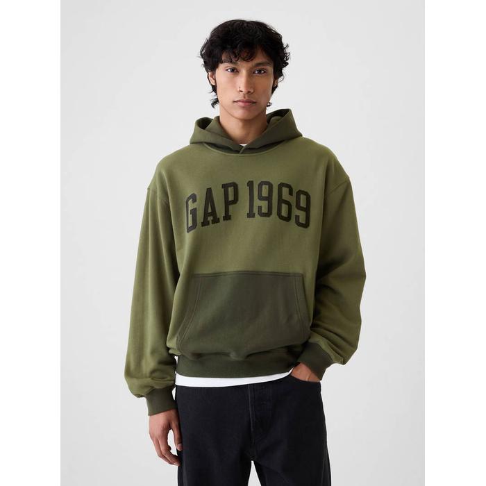 Gap Logo 1969 Colorblock Sweatshirt цвет: Хаки