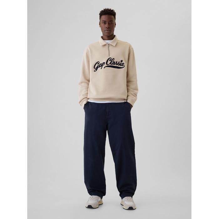 Gap Logo Vintage Soft Fermuarlı Pullover Sweatshirt цвет: Бежевый
