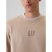 Gap Logo Sweatshirt цвет: Бежевый