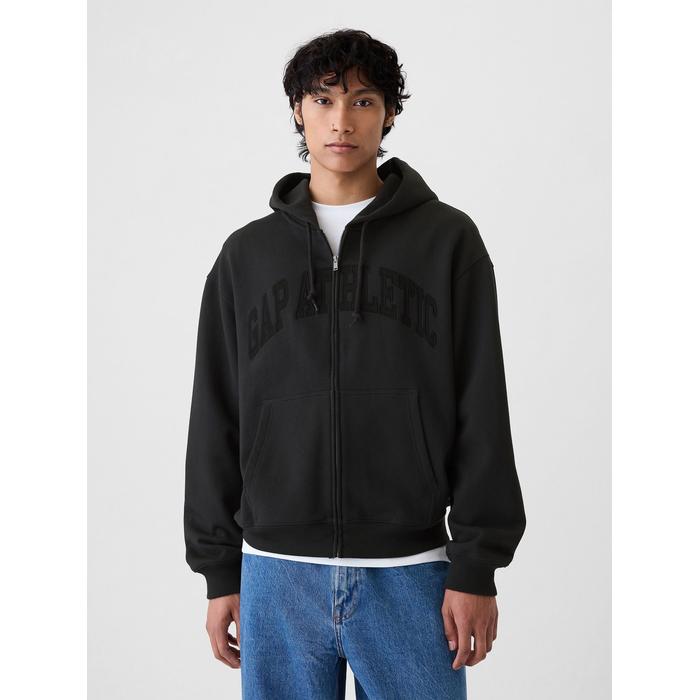 Gap Logo Heavyweight Fermuarlı Sweatshirt цвет: Чёрный