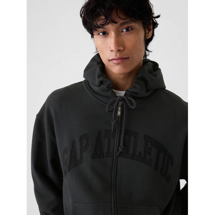 Gap Logo Heavyweight Fermuarlı Sweatshirt цвет: Чёрный