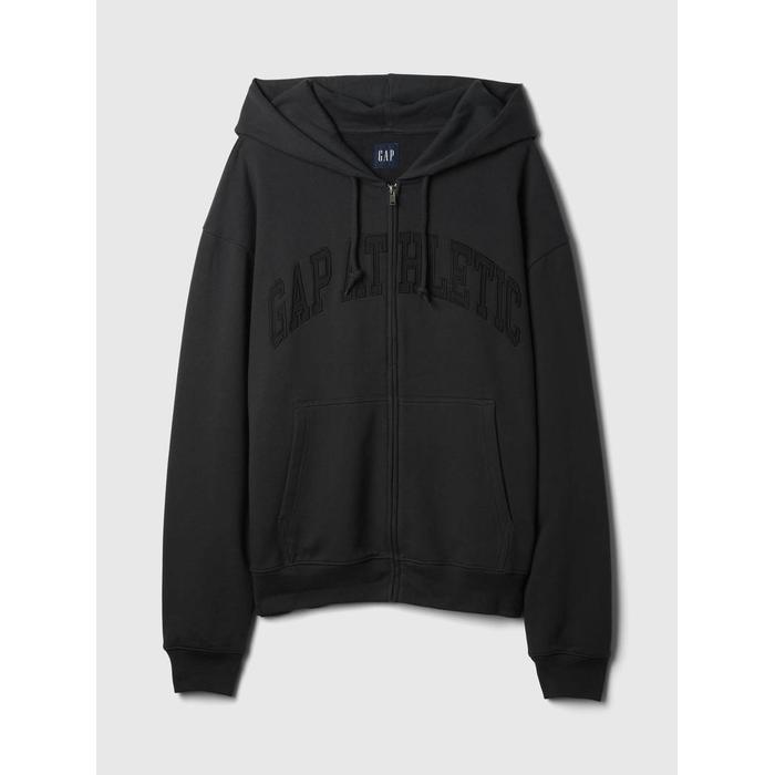 Gap Logo Heavyweight Fermuarlı Sweatshirt цвет: Чёрный