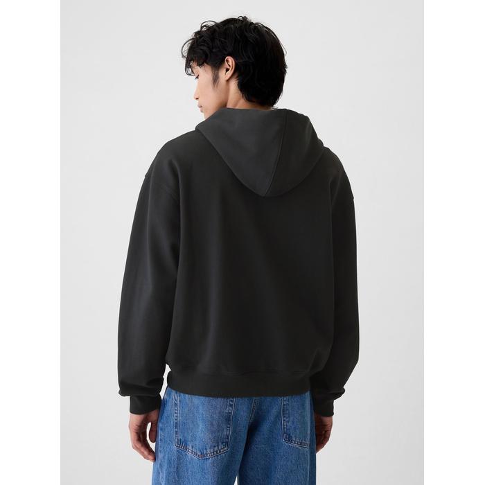 Gap Logo Heavyweight Fermuarlı Sweatshirt цвет: Чёрный