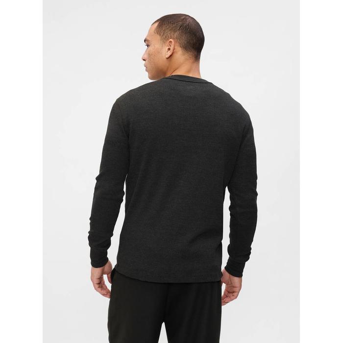 Waffle-Knit Crewneck T-Shirt цвет: Чёрный