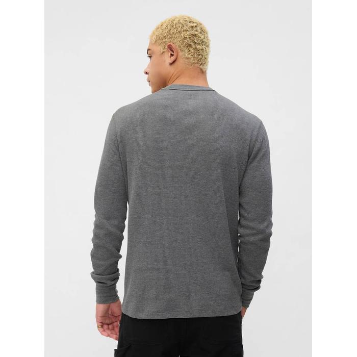 Waffle-Knit Crewneck T-Shirt