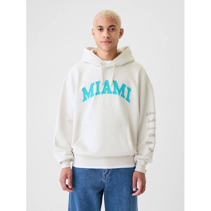 Gap Logo Miami City Grafikli Sweatshirt цвет: Белый