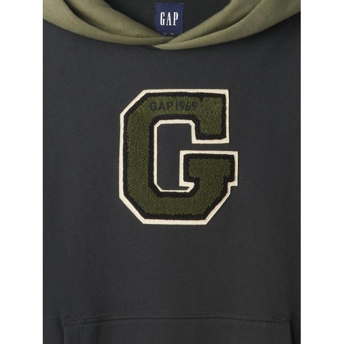 Студенческая толстовка с цветным блоком с логотипом Gap цвет: Чёрный