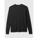 Waffle-Knit Crewneck T-Shirt цвет: Чёрный