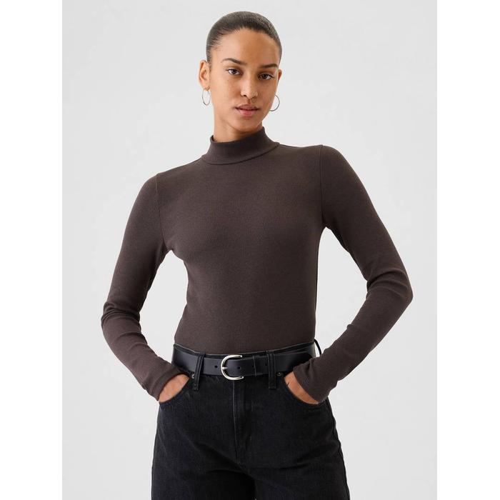 Modern Fitilli Crop Balıkçı Yaka T-Shirt цвет: Коричневый