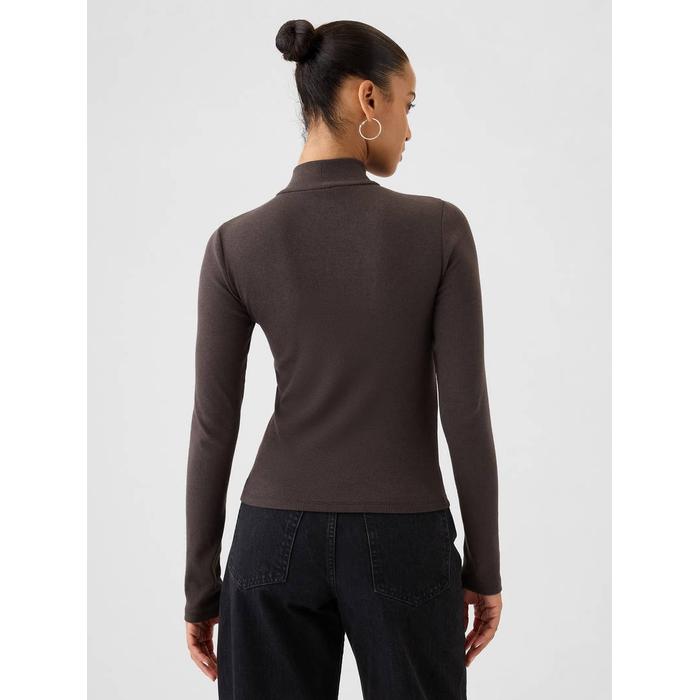 Modern Fitilli Crop Balıkçı Yaka T-Shirt цвет: Коричневый