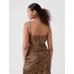 Leopar Desenli Saten Bluz цвет: Коричневый