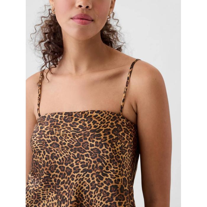 Leopar Desenli Saten Bluz цвет: Коричневый