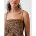 Leopar Desenli Saten Bluz цвет: Коричневый