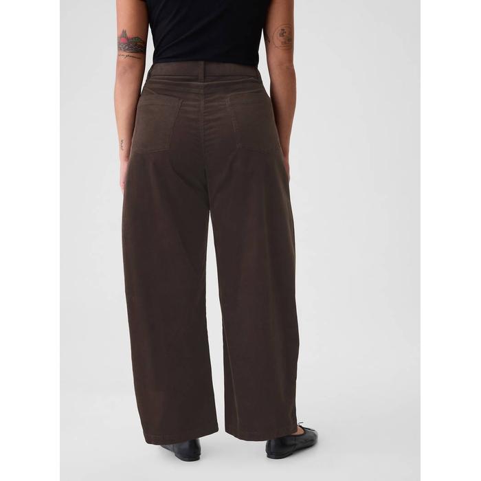 High Rise Kadife Tapered Ankle Pantolon цвет: Коричневый