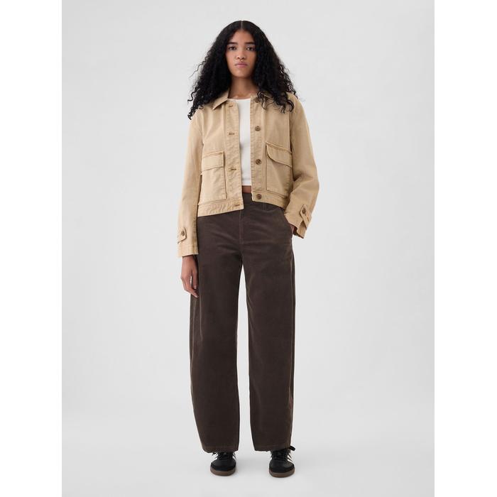 High Rise Kadife Tapered Ankle Pantolon цвет: Коричневый