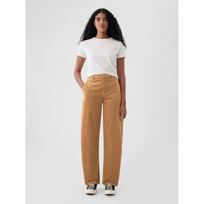 High Rise Kadife Tapered Ankle Pantolon цвет: Коричневый
