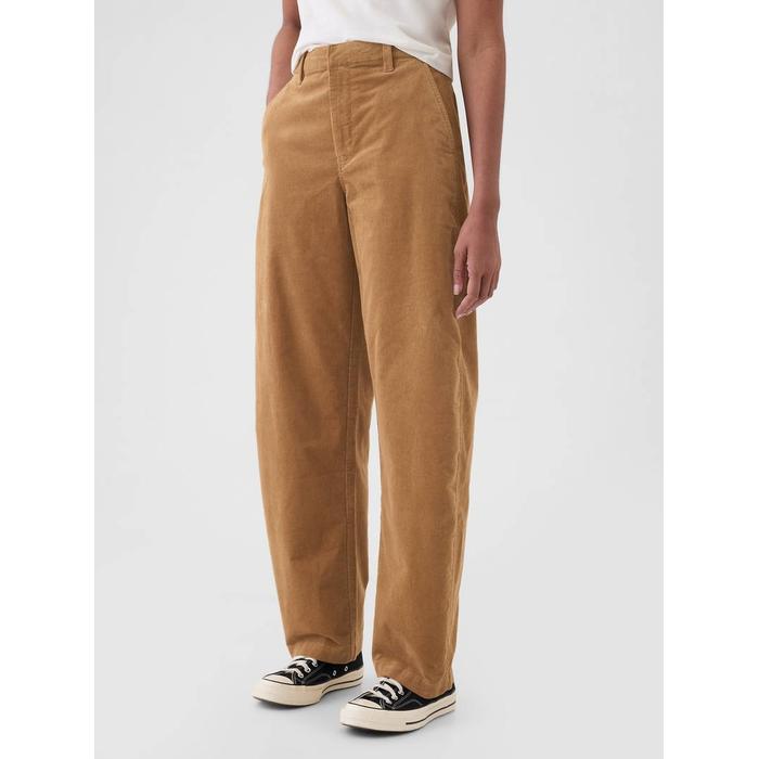 High Rise Kadife Tapered Ankle Pantolon цвет: Коричневый