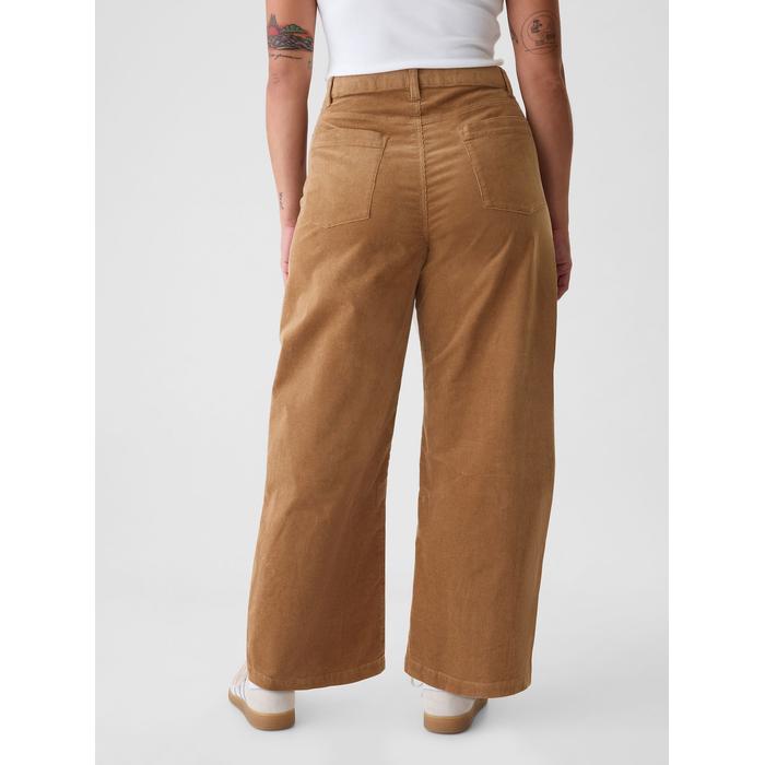 High Rise Kadife Tapered Ankle Pantolon цвет: Коричневый