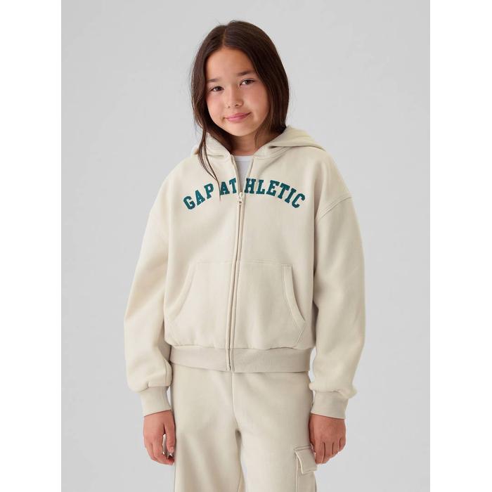 Gap Logo Vintage Soft Fermuarlı Sweatshirt цвет: Белый