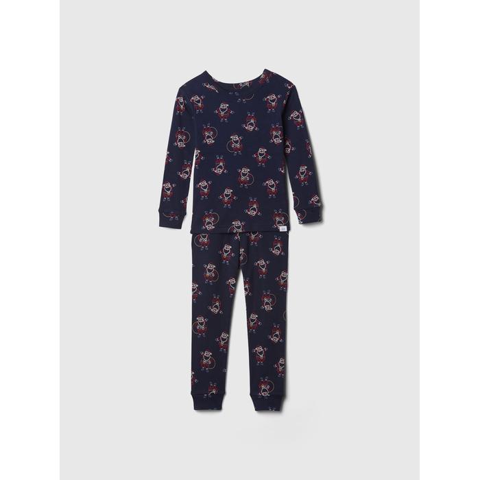 Organik Pamuk Holiday Desenli Pijama Takımı цвет: Синий