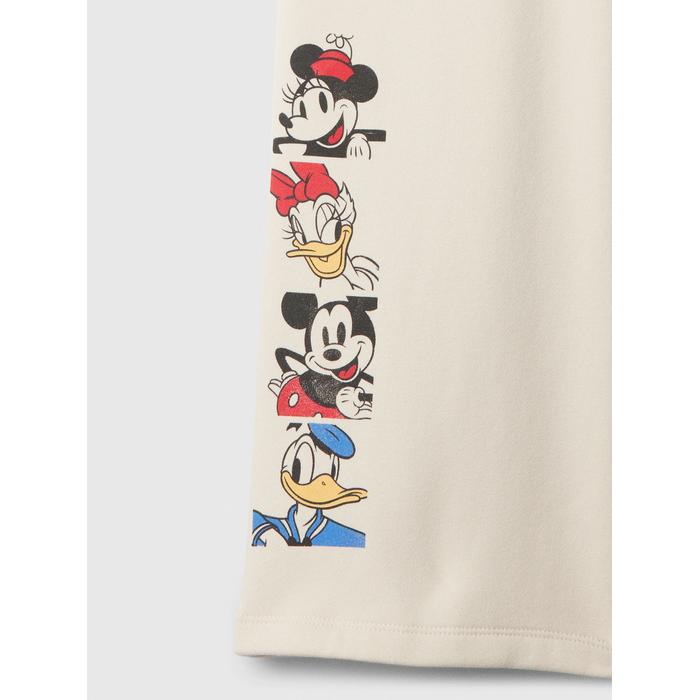 Gap Logo Disney Grafikli Relaxed Wide-Leg Fleece Eşofman Altı цвет: Белый