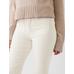 High Rise Kadife '70s Flare Jean Pantolon цвет: Белый
