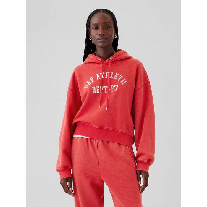Gap Logo Vintage Soft Crop Sweatshirt цвет: Красный