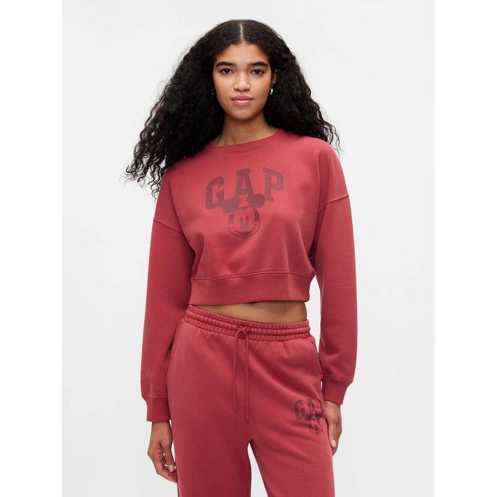 Gap × Disney Mickey Mouse Logo Crop Sweatshirt цвет: Красный