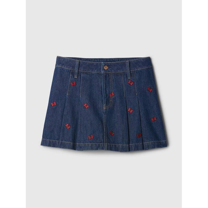 Gap × Disney Minnie Mouse İşlemeli Mini Denim Etek цвет: Синий