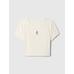 Gap × Disney Bisiklet Yaka Crop T-Shirt цвет: Бежевый