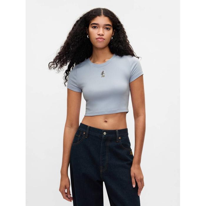 Gap × Disney Bisiklet Yaka Crop T-Shirt