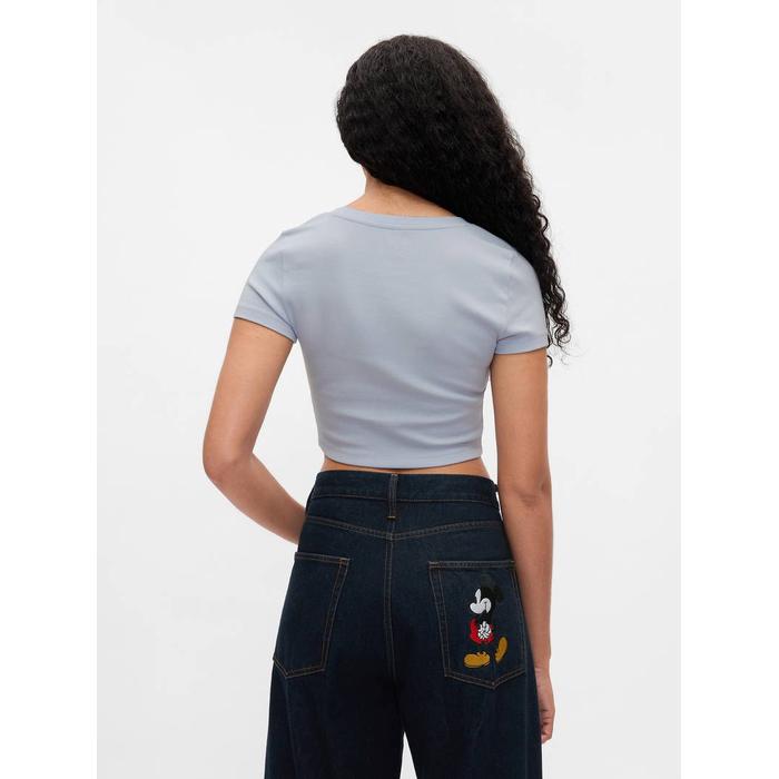 Gap × Disney Bisiklet Yaka Crop T-Shirt